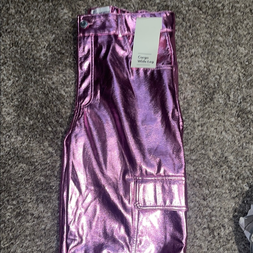 Shiny Pink Cargo Pants